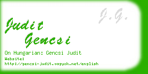 judit gencsi business card